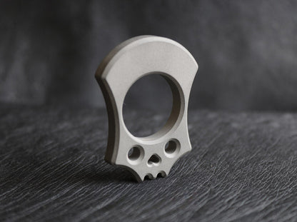 Titanium Skull EDC Knuckle Duster Ring and Keychain Self Defense Tool