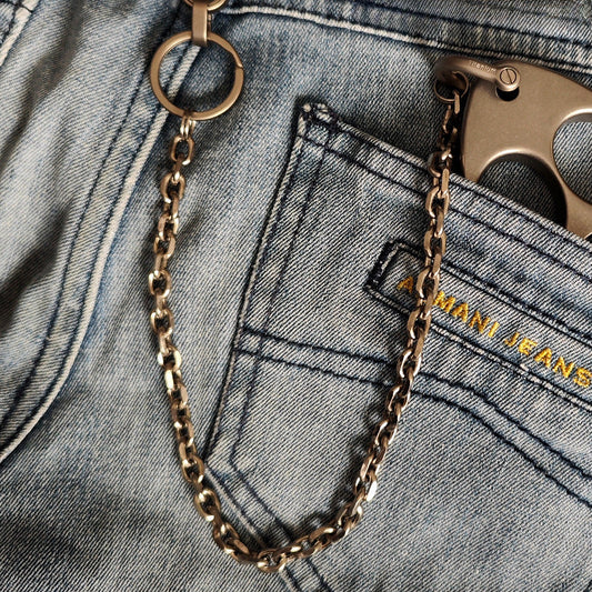 Ultra-Light Titanium Wallet Chain Keychain Anti-Allergy DIY Tool 12 Inches