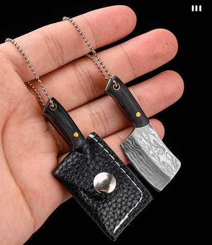 Miniature Axe Knife Keychain Charm for Easy Carry and Utility