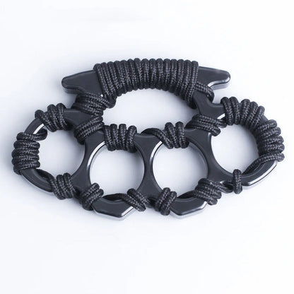 Knuckle Duster with Umbrella Rope Design Four Finger Defense Gear