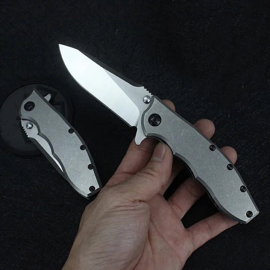 Outdoor Ready Titanium Alloy Folding Knife for Camping Adventures