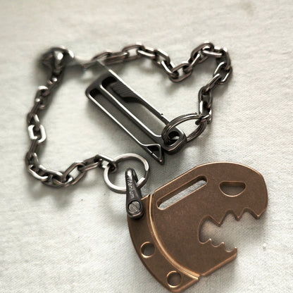 Welded Titanium Wallet Chain Quick Clip Motorcycle Keychain Belt Loop EDC