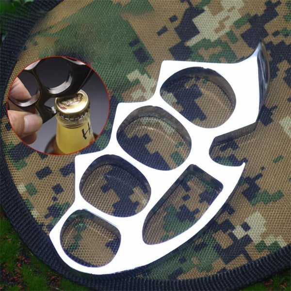 Sturdy Zinc Alloy Knuckle Duster with Practical Bottle Opening Feature