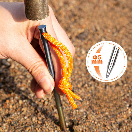Lightweight Titanium Camp Pegs for Outdoor Adventures