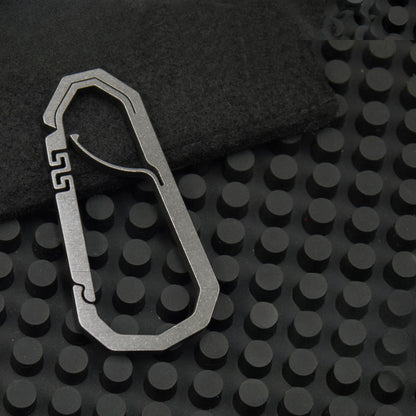 Springy Footprint TC4 Titanium Keyring Lightweight and Durable EDC Accessory
