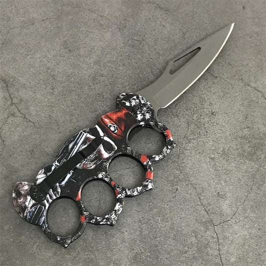 Stainless Steel Outdoor Knuckle Knife for Self-defense and Camping