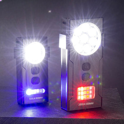 Mini Rechargeable Work Light with Magnetic Clip and Portable LED Keychain
