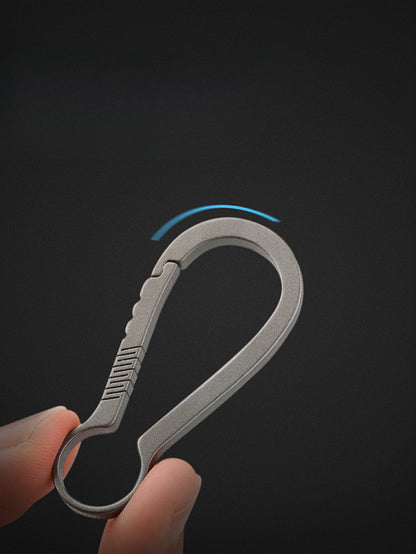 Sleek Titanium Keychain Clip with Innovative Car Accessory Design