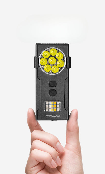Mini Rechargeable Work Light with Magnetic Clip and Portable LED Keychain