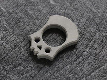 Titanium Skull EDC Knuckle Duster Ring and Keychain Self Defense Tool
