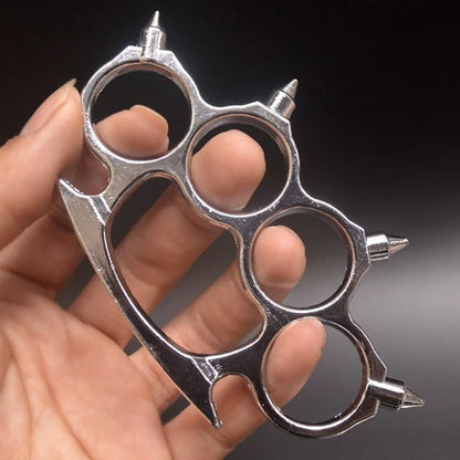 Brass Knuckles Duster Hedgehog Style Self-Defense Tool for EDC
