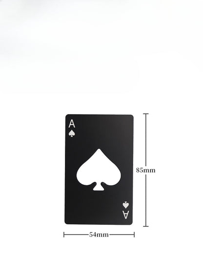 Steel Ace Card Bottle Opener for Home Bar and Beer Lifting
