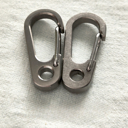 Titanium Carabiner Keychain Spring Clip for EDC Flashlight and Multi Tool