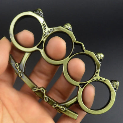 Small Bun Knuckle Duster Compact Four Finger Defense Tool