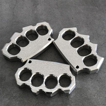 Engraved Knuckle Duster Sturdy Steel Everyday Carry Tool