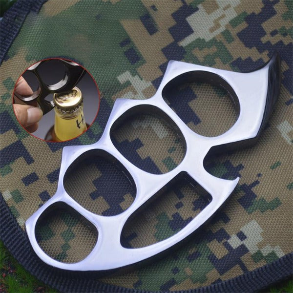 Sturdy Zinc Alloy Knuckle Duster with Practical Bottle Opening Feature