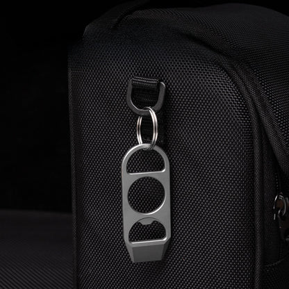 Titanium EDC Pry Bar and Bottle Opener Keychain with Mini Knuckle Tool
