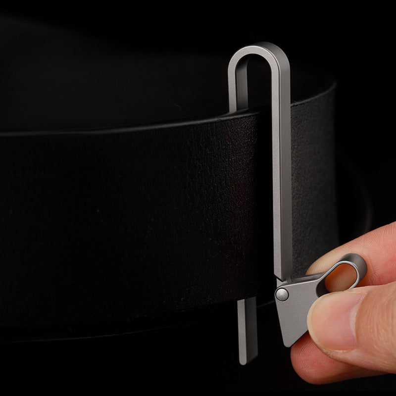 Lightweight Titanium Key Holder for Men Waist Clip and Sports Keychain
