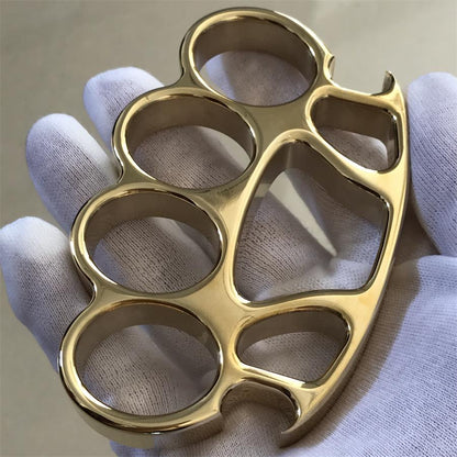 Mirror Polished Large Hole Brass Knuckle Duster with Bottle Opener