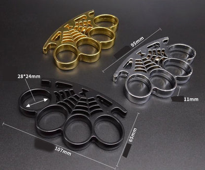 Brass Knuckle Duster EDC Tool for Boxing Defense and Window Breaking