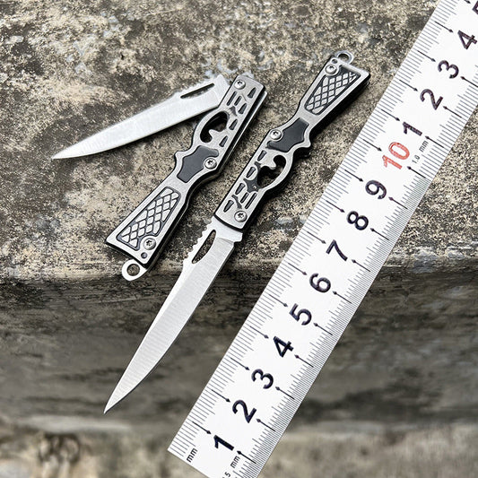 Concealed Blade Mini Folding Knife Keychain Pendant for Stylish Carry
