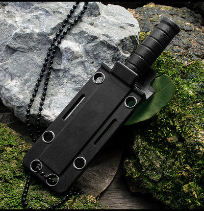 Mini Straight Knife Necklace with Built-in Multi-tool Defense Utility