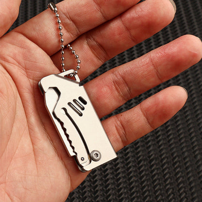 Keychain Folding Knife with Bottle Opener Function and Compact Design