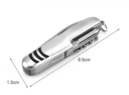 Versatile Folding Knife with Saw Scissors and Bottle Opener Multi-tool