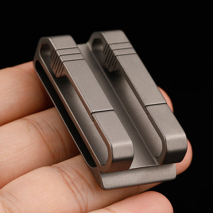 Titanium Waist Clip Chain Hanger Key Holder Lock Ring Belt Buckle for Men