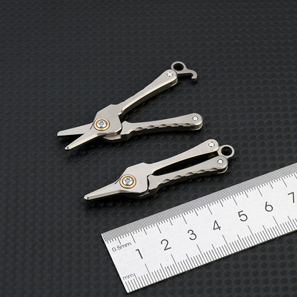 Titanium Portable Mini Scissors Keychain Tool for Hair and Beard Trimming