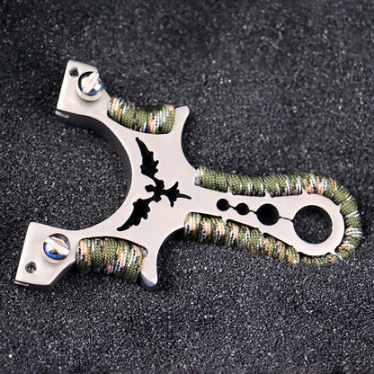 Stainless Steel Multi-Tool Slingshot for Outdoor Use with Fast Release