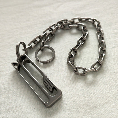 Welded Titanium Wallet Chain Quick Clip Motorcycle Keychain Belt Loop EDC
