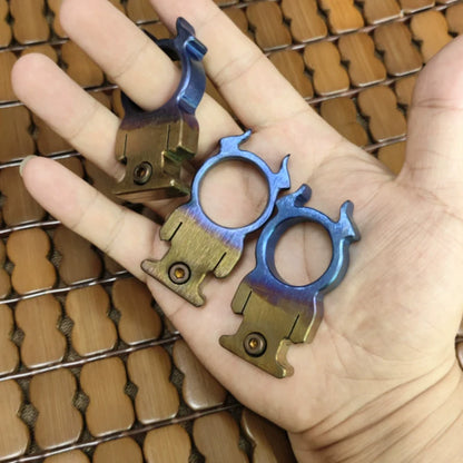 Titanium Bullhead Knuckle Duster Tool with Multiple Functions