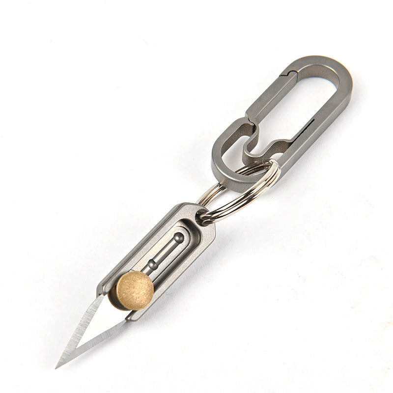 Mini Utility Knife with Brass Slide