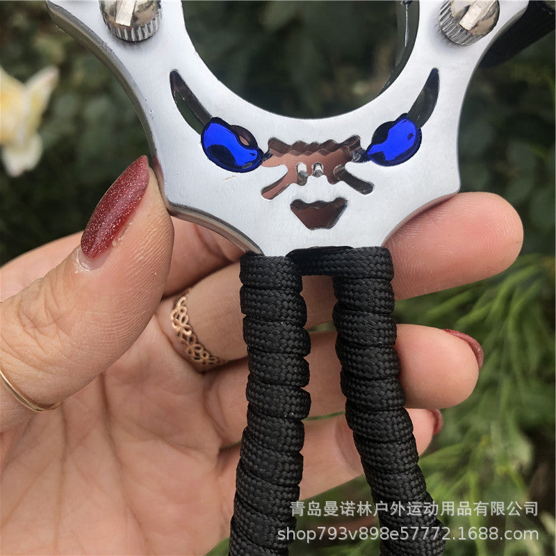 Outdoor Shooter Metal Slingshot with Laser Sight and LED Light