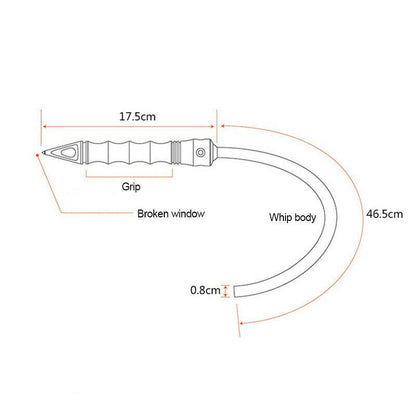Powerful Viper Tactical Stinger Whip for Self-Defense and Action