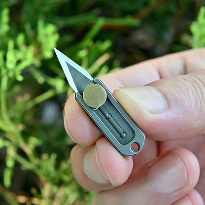 Mini Utility Knife with Brass Slide