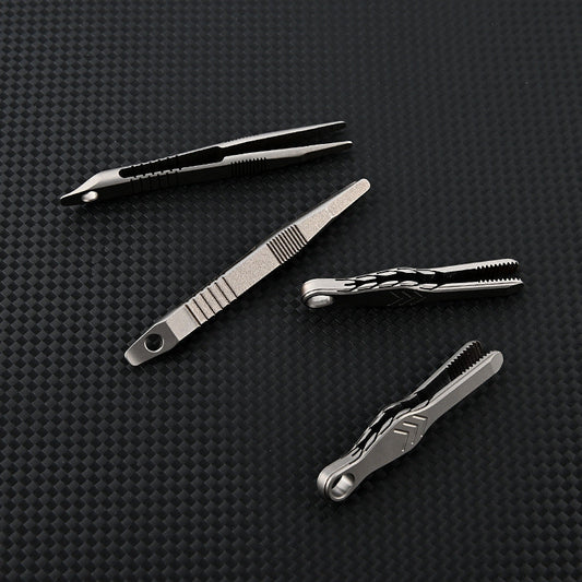 TC4 Titanium Compact Tweezer Keychain for Everyday Carry
