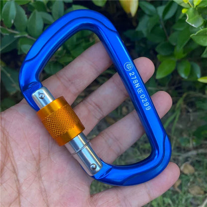 Aluminum Ascent D-Lock Carabiner for Climbing Gear Security