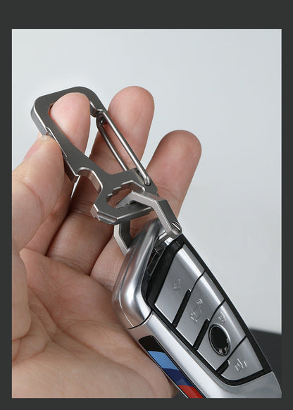 Horseshoe Titanium Key Lock Outdoor D Shape Buckle Keychain