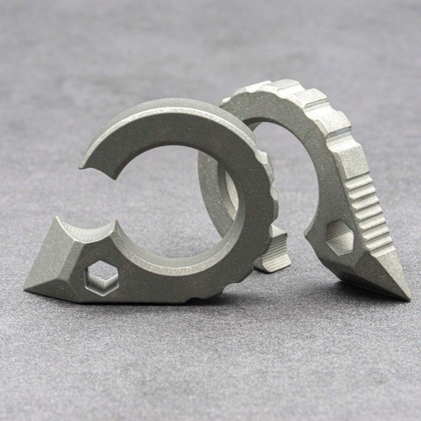 Stone Washed Titanium EDC Finger Tool