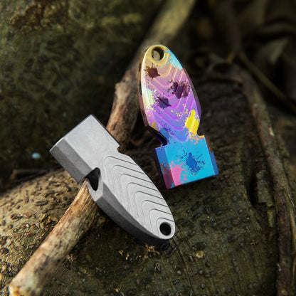 Titanium Survival Whistle Necklace with High-Pitch Sound