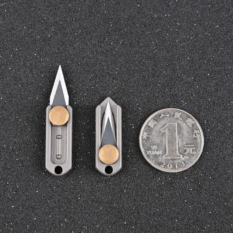 Mini Utility Knife with Brass Slide