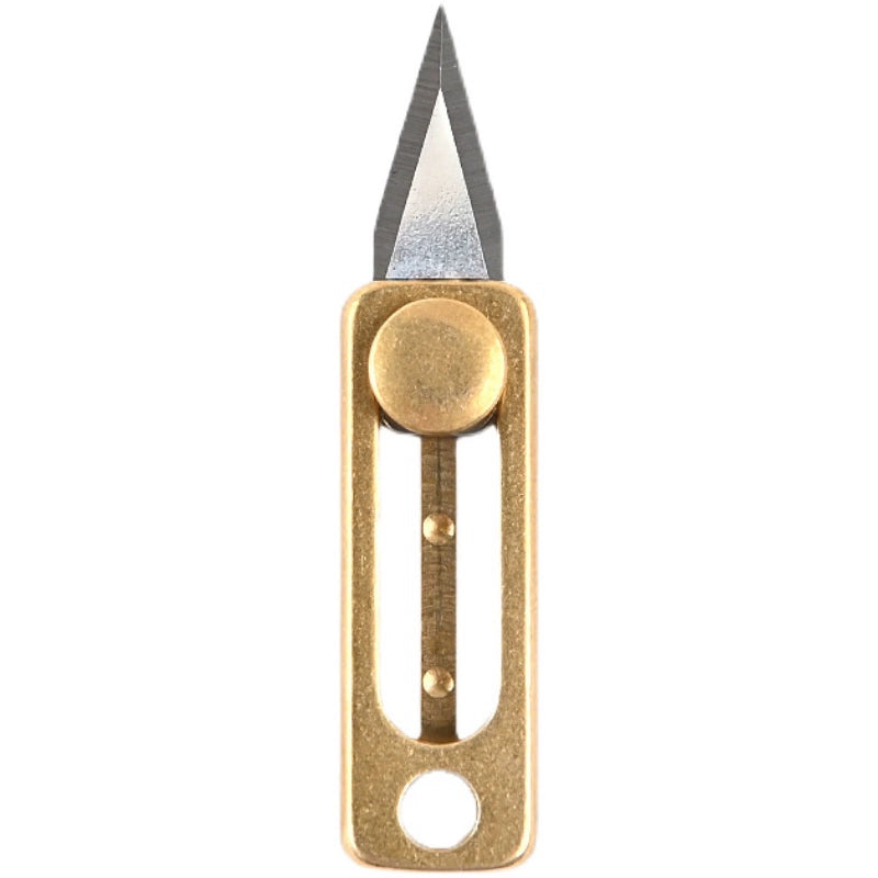 Mini Utility Knife with Brass Slide