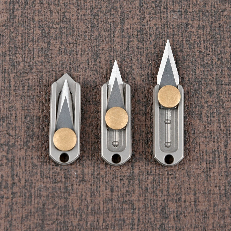 Mini Utility Knife with Brass Slide