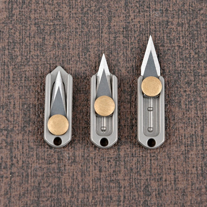 Mini Utility Knife with Brass Slide