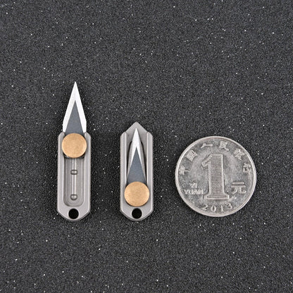 Mini Utility Knife with Brass Slide