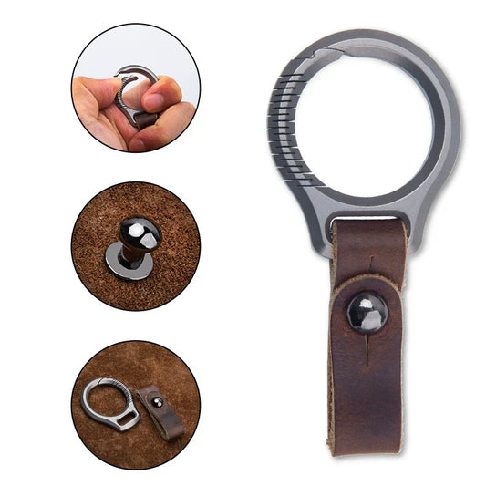 High-End Titanium Alloy Multi-Tool Keychain for Survival and EDC
