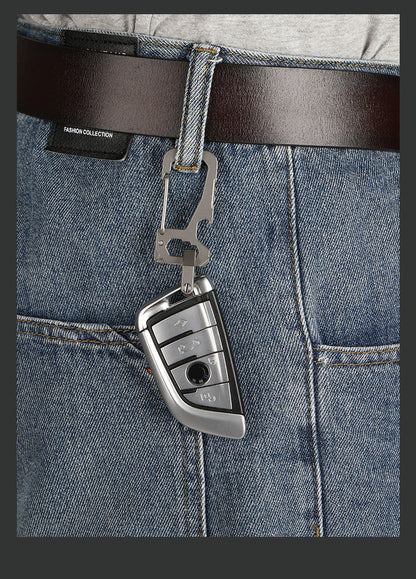 Horseshoe Titanium Key Lock Outdoor D Shape Buckle Keychain
