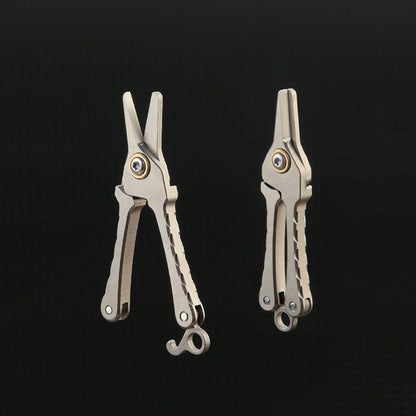 Titanium Portable Mini Scissors Keychain Tool for Hair and Beard Trimming
